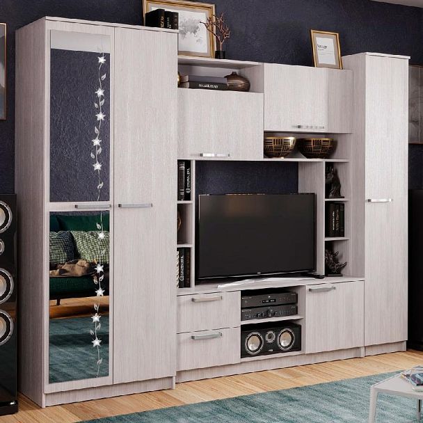 Гостиная "Флора" (2700х2100х540) ясень белый - Вид 3