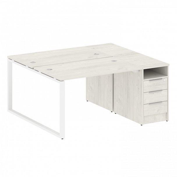 Рабочая станция "Metal System" БО.РС-СТП-2.2 дуб наварра/белый - Вид 1