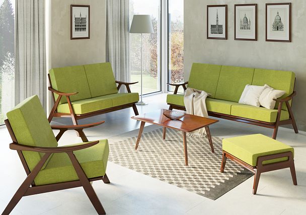 Двухместный диван Rizza 129x87x83 чёрный - Вид 3