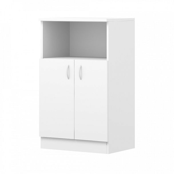 Место дневального 2 часть "Офисные шкафы для документов"  ПК-АРМ-МДН100Х60ШДОК/35-В1-1068 белый шагрень - Вид 1