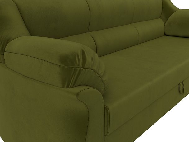 Диван прямой Карнелла (полностью микровельвет зеленый) - Вид 4
