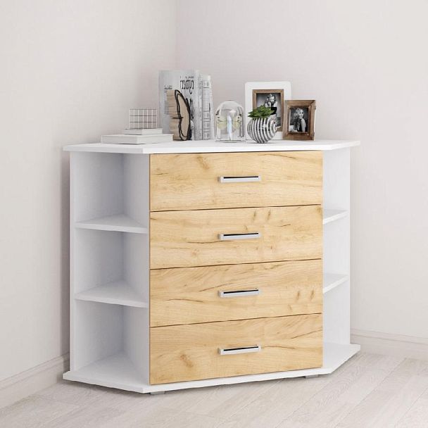 Комод Катрин 7 (770*790*770) белый/дуб крафт золотой - Вид 1