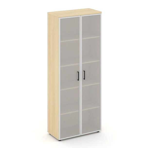 Стайл Проджект Шкаф высокий широкий SN.STS.E-109 Акация Лорка/Сатин/Черный Ручки 796*400*1982 - Вид 1