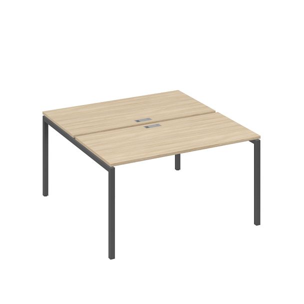 Рабочая станция опоры DUE 2х140 A4 А4 С2 174 БП дуб скандинавский / металлокаркас антрацит - Вид 1