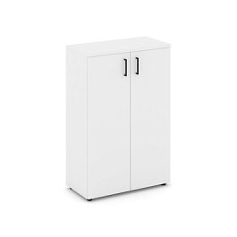 Стайл Проджект Шкаф средний широкий SN.STS.E-204 Белый/Черный Ручки 796*400*1203 - Фото предпросмотра