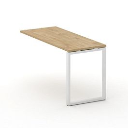 Шифт Брифинг-приставка 1400мм SK.BR-140.P Тиквуд Светлый/Металл Белый 1400*600*753 - Фото предпросмотра