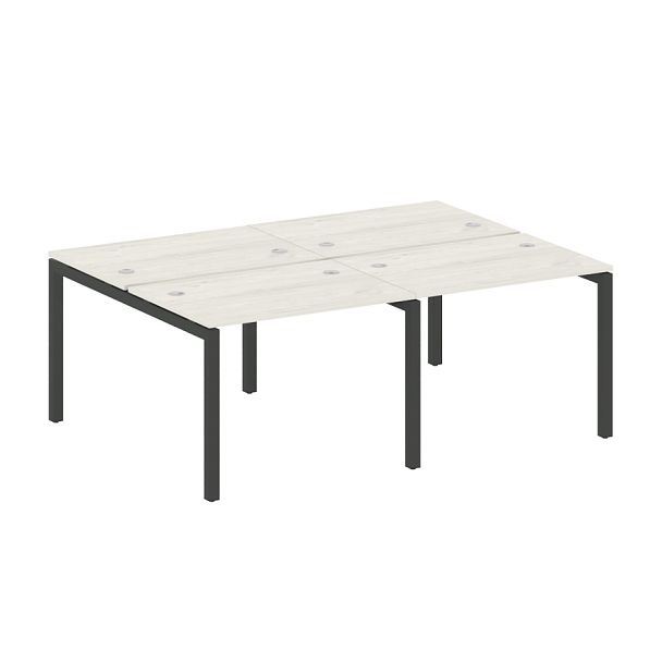 Metal System Quattro Р. ст. на 4 раб. места на П-образном м/к 50БП.СМ-4.1 Дуб наварра/Антрацит металл 2000*1475*750 - Вид 1