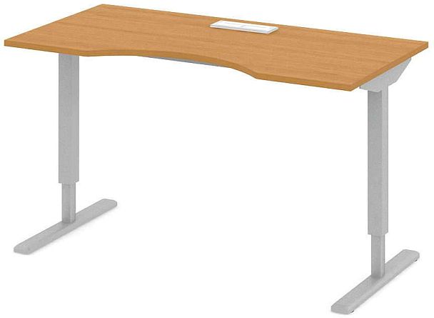 Стол офисный рабочий С-ТРС37 "Трансформер"  ПК-ТРС-СТЭ160Х80КК/ЭР-В1-24 ольха - Вид 1