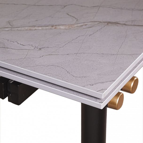 Стол обеденный Trump (160+40+40), керамика серая - Вид 8