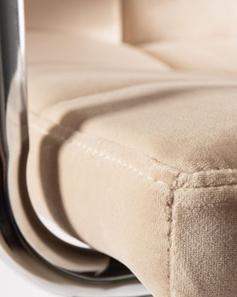 Стул барный DOBRIN KRUGER ARM (бежевый велюр (MJ9-10)) - Вид 8