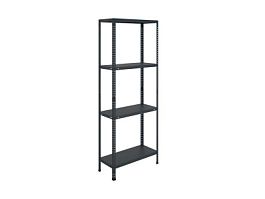 Стеллаж MS 185KD/70x30/4 Black - Фото предпросмотра