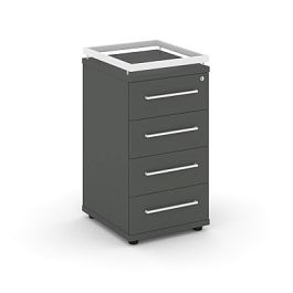 Rift Тумба приставная+рамка RF.TPR-002 Антрацит/Металл Белый 416*460*797 - Фото предпросмотра