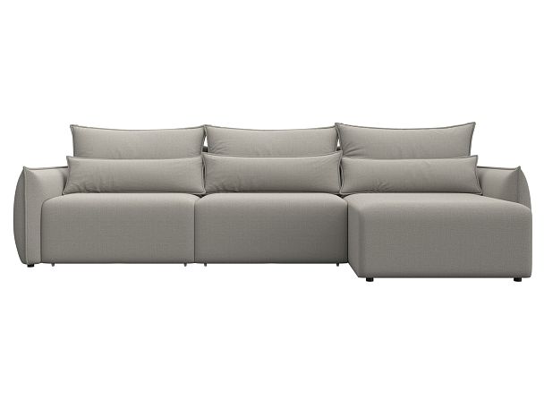 Диван угловой Лига-051 НПБ Лонг угол универсальный Рогожка бежевый - Вид 2