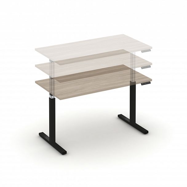 Стол электроподъемный "MOVE UP" MV.SE-3.7 Антрацит металл / Дуб Аттик - Вид 4