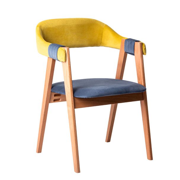 Полукресло Dolche, велюр Remy79/Remy 72, ножки бук под лак - Вид 1