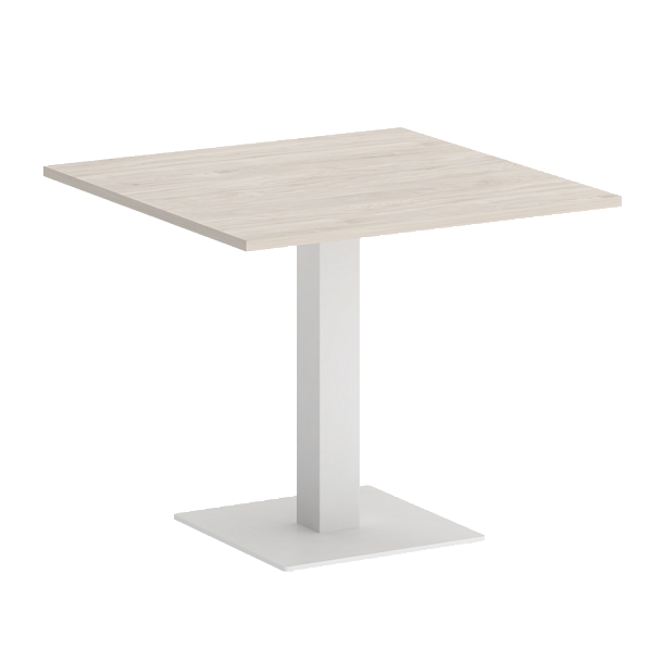 Home Office Стол квадратный VR.SP-5-90.2 Денвер светлый/Белый металл 900*900*753 - Вид 1