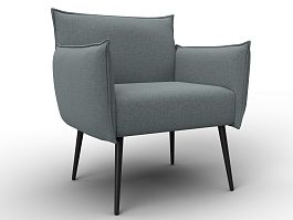 Кресло Лига-083 Рогожка серый - Фото предпросмотра