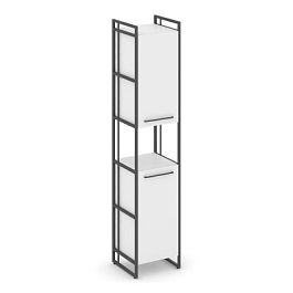 Rift Шкаф 5 ниш узкий RF.SU-52 (U) Белый Бриллиант/Металл Антрацит 420*396*2010 - Фото предпросмотра