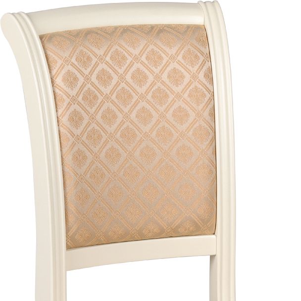 Стул деревянный с мягким сиденьем Арктос Слоновая кость/Бежевый жаккард - Вид 8