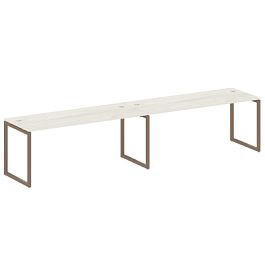 Metal System Quattro Р. ст. на 2 раб. места на О-образном м/к 40БО.СМ-2.5 Дуб наварра/Мокко металл 3600*720*750 - Фото предпросмотра