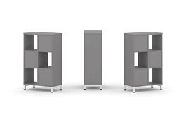 Стайл Проджект Набор стеллажа одностороннего, 3 яруса SN.NS-321 Серый Пепел/Металл Белый 754*400*124 - Фото предпросмотра