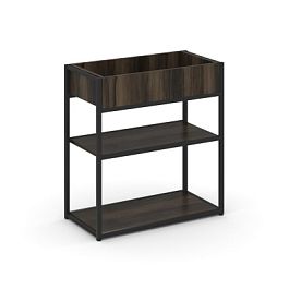 Rift Стеллаж Металл Антрацитический низкий приставной RF.STM-013 Дуб Мали/Металл Черный 796*350*750 - Фото предпросмотра