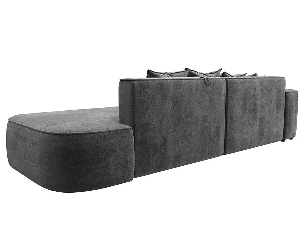 Диван угловой Лига-065 угол левый Велюр серый - Вид 6