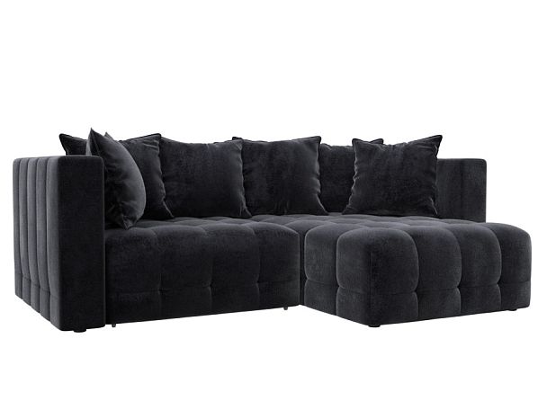 Диван угловой Лига-052 НПБ угол универсальный Велюр серый - Вид 1