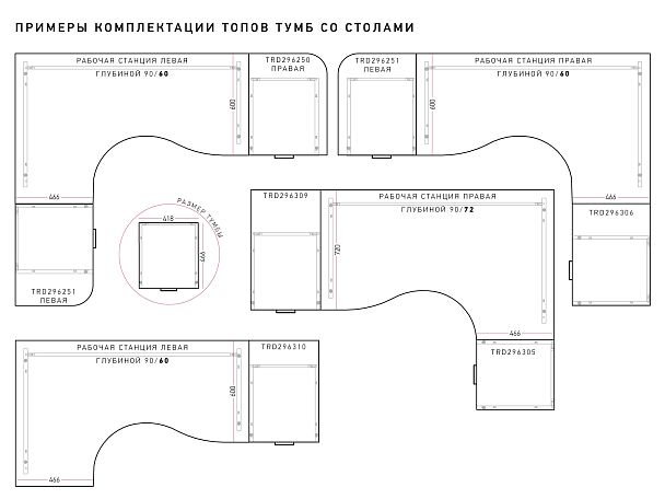 Шкаф средний закрытый Trend 77,6x36x122,8 тёмный дуб - Вид 34