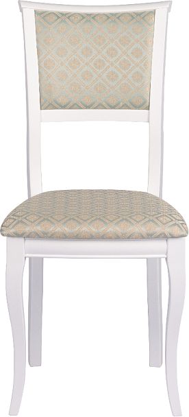Комплект деревянных стульев с мягким сиденьем Камир Белый/Бирюзовый жаккард, 3 шт. - Вид 2