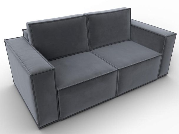 Диван прямой Куба мини Велюр серый - Вид 6