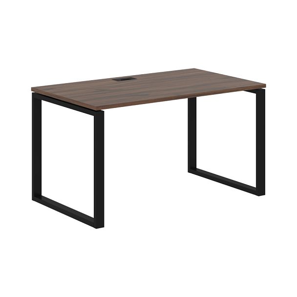 Стол прямой EQST 1380 Дуб Денвер тёмный/Черный 1360х800х750 EDIS - Вид 1