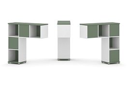 Concept Надставка низкая CN.DNN-001 Кобо/Белый Бриллиант/Металл Белый 1099*365*1130 - Фото предпросмотра