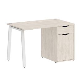 Home Office Стол письменный VR.SP-3-118.1.A Денвер светлый/Белый металл 1180*720*750 - Фото предпросмотра