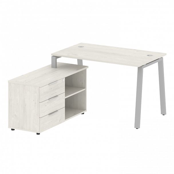 Рабочая станция "Metal System" БА.РС-СТС-2.2 дуб наварра/серый - Вид 2