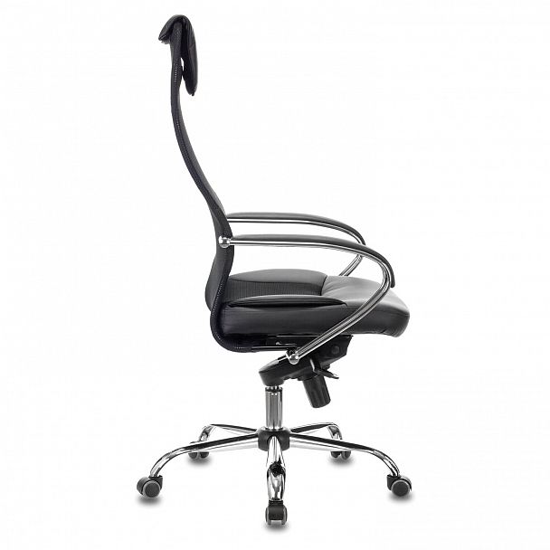 Кресло офисное BRABIX PREMIUM "Stalker EX-609 PRO", хром, мультиблок, ткань-сетка/экокожа, черное, 532416, EX609PRO_532416 - Вид 4