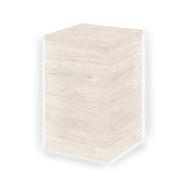 Onix Накладка угловая высокая внешняя с подсветкой левая O.R-NU.V.VNE.S (L) Денвер светлый 432*432*674 - Вид 1