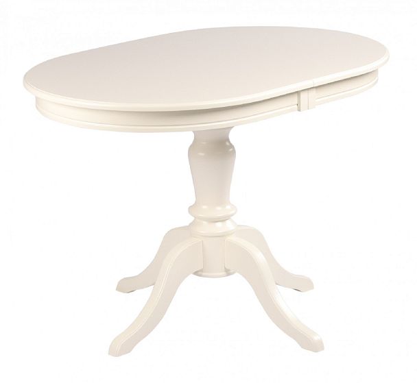 Обеденная группа стол Анфея 110(150)х75х76 Слоновая кость и 2 стула Арктос Слоновая кость/Бежевый жаккард - Вид 2