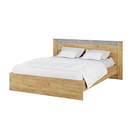 Кровать 1,4 Адель (920х1638х2046) дуб крафт золотой/ателье светлое - Фото предпросмотра