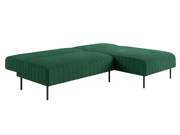 Baccara диван-кровать с шезлонгом, без подлокотников, бархат зеленый 19 - Вид 4