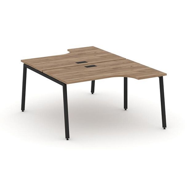 Стайл Проджект Рабочая станция эргоном. SN-4A.DRPA-021 Дуб Табак/Металл Черный 1380*1632/1992*750 - Вид 1