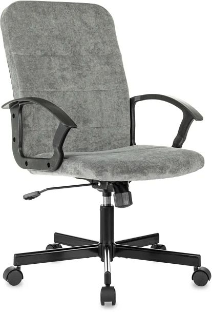 Кресло Бюрократ Triest Fabric серый Light-19 крестов. металл черный - Вид 1