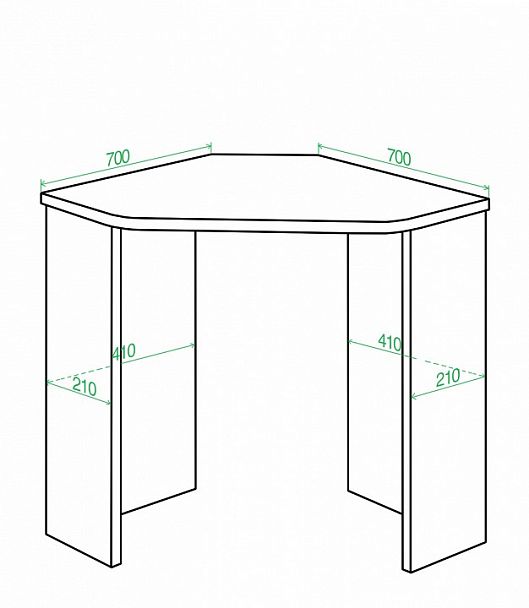 Стол письменный Домино Lite СКЛ-Угл70 Шамони - Вид 2