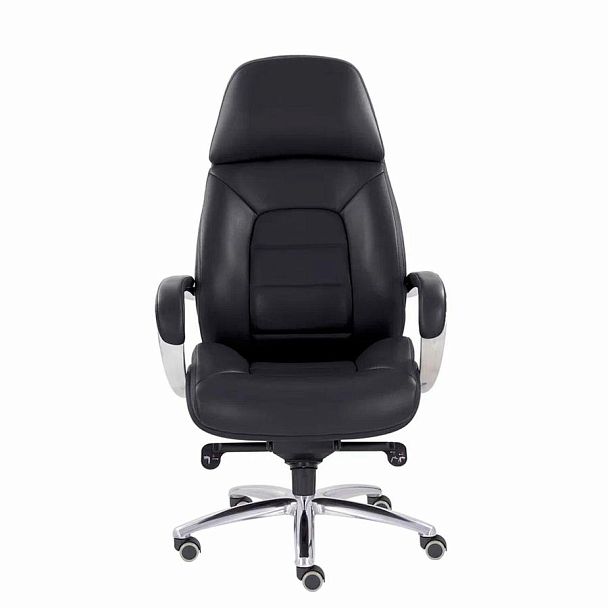 Кресло офисное "EPIK" A-181-G, мультиблок, натуральная кожа, черное - Вид 4