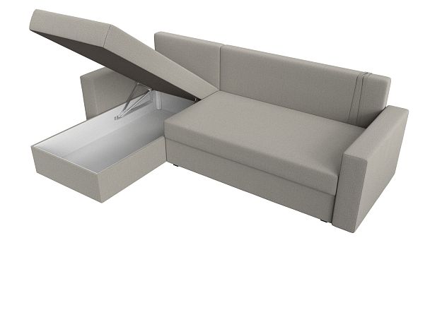 Диван угловой Траумберг Лайт левый угол Рогожка бежевый - Вид 9