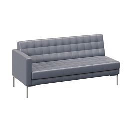 Forest Секция с подлокотником трехместная FR-SP-03 (R) Oregon 17/Металл Серый 1850*800*840 - Фото предпросмотра