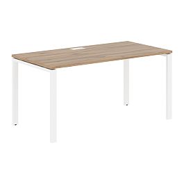 Стол прямой EUST 1580 Дуб Денвер светлый/Белый 1560х800х750 EDIS - Фото предпросмотра