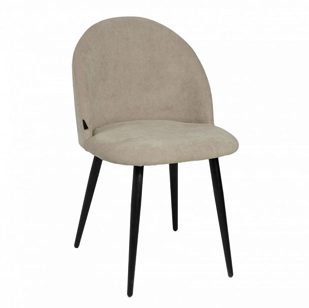 Стул Solar, ножки черные, велюр бежевый - Вид 1