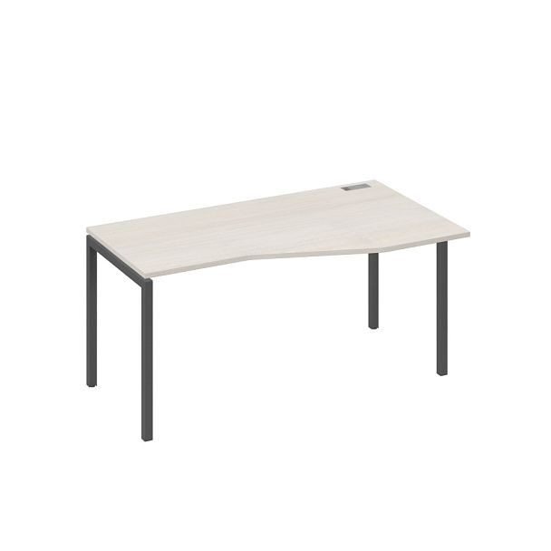 Стол эргономичный правый "Техно" на металлокаркасе DUE A4 А4 Б2 066 БП дуб / металлокаркас антрацит - Вид 1