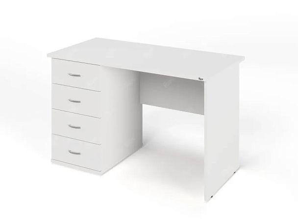 ЛАЙТ / LIGHT RLG007-12x6L Однотумбовый стол 120x60x75 Белый - Вид 1